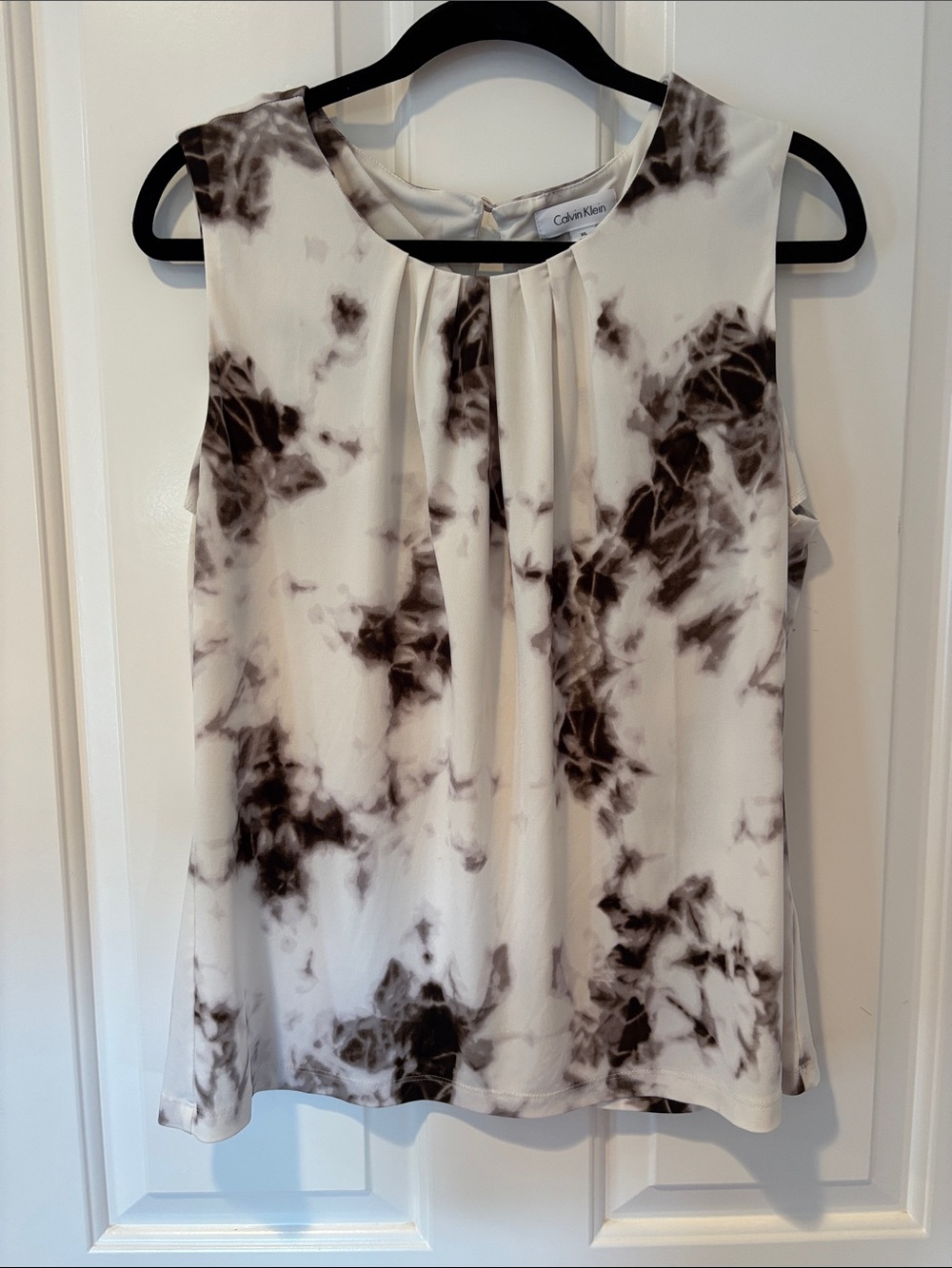 Calvin Klein Tie-Dye Sleeveless Pleated Camisole size XL